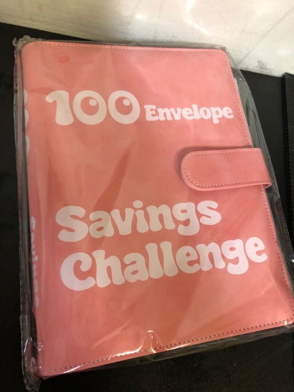 Photo 2 of 100 Envelopes Money Saving Challenge Binder, A5 Savings Challenges Book with Cash Envelopes, Savings Budget Binder for Budgeting and Saving $5050, Pink Light Pink