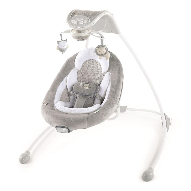 Photo 1 of Ingenuity InLighten Baby Swing - Cool Mesh Fabric, Vibrations, Swivel Infant Seat, Nature Sounds, Light Up Motorized Mobile - Braden
