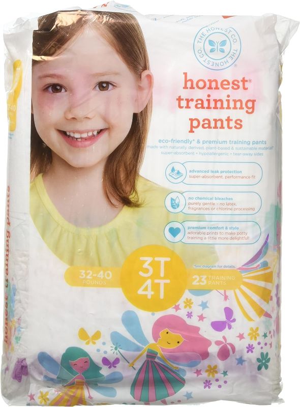 Photo 1 of The Honest Company Disposable Training Pants, Fairies, 3T/4T, 23 ct
