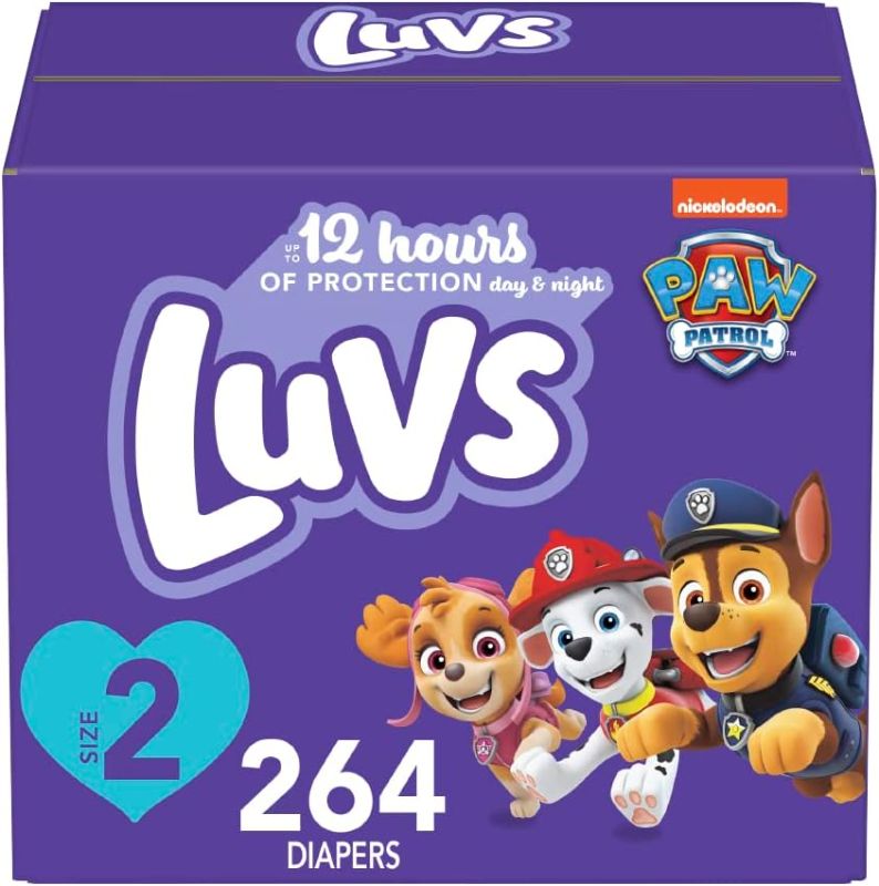 Photo 1 of Luvs Diapers - Size 2, 264 Count, Paw Patrol Disposable Baby Diapers
