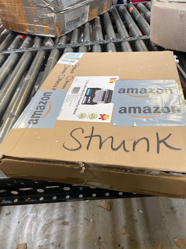 Photo 1 of PAG Desktop Printer Stand with Storage, Paper Storage Holder Rack for Desk, Wooden Printer Organization for Home/Office, Black
