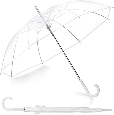 Photo 1 of 3 Rain Windproof Transparent Auto Open Stick Umbrella