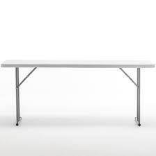 Photo 1 of BTEXPERT White 6-Foot-72 Long Granite Plastic Folding Seminar Training Table Portable 18" Wide Narrow, 29" High, Events Indoor Outdoor Lightweight -- ONE COUNT