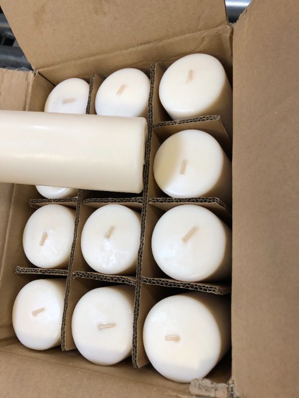 Photo 2 of 2.8 x 6 Inch Ivory Pillar Candles, 12 Pcs 70+ Hour Long Lasting Smokeless & Dripless Candles Set