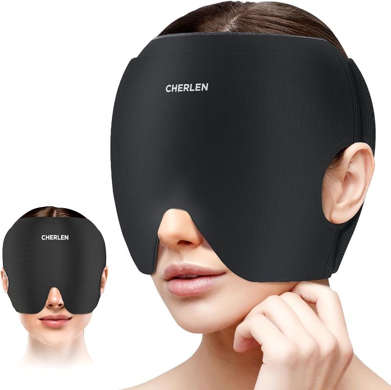 Photo 1 of 
Cherlen Migraine Headache Relief Cap with Ear Hole, 360°Hot&Cold Therapy Headache Cap Migraine, Odorless Headache Hangover Hat, Cold Compress Face Ice