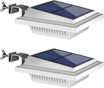 Photo 1 of 2 pc UniqueFire Outdoor Solar Gutter Lights, 40 LEDs Outdoor Solar Fence Lights Outdoor Waterproof Security Lamps for Eaves Garden Landscape Walkwa