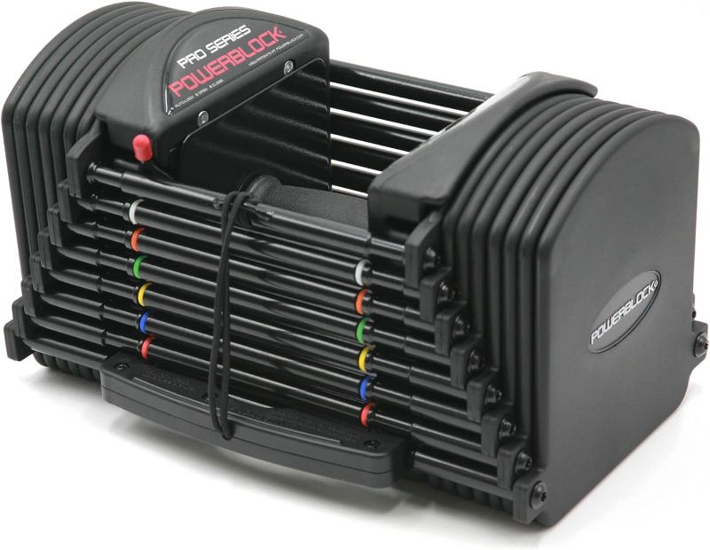 Photo 1 of PowerBlock Pro 50 Adjustable Dumbbell 5-50 lb. Dumbbell, Durable Steel Build, Innovative Workout Equipment, All-in-One Dumbbell