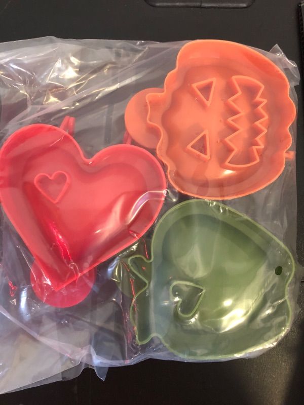 Photo 2 of 3Pcs Mini Pie Molds, Dough Presser Pocket Pie Molds for Baking, Party Potluck Hand Pie Molds, One Press Pie Set, Apple, Pumpkin And Heart Shapes Halloween