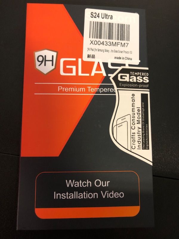 Photo 1 of [3+2 Pack] for Samsung Galaxy S24 Ultra Screen Protector, 9H Tempered Glass, Auto Alignment Kit, Ultrasonic Fingerprint Support, Case Friendly for Samsung S24 Ultra Glass Screen Protector 5G
