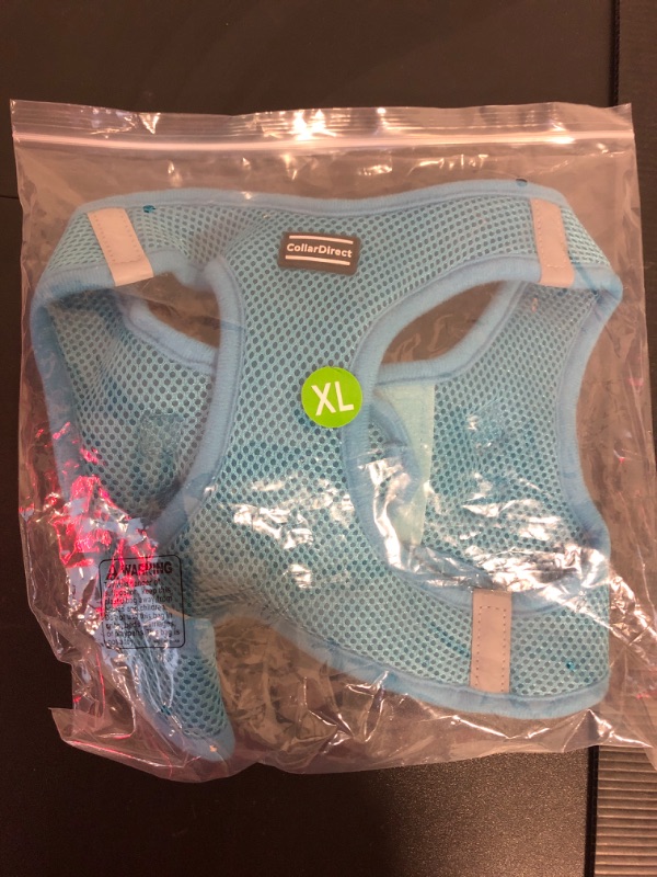 Photo 2 of CollarDirect Step-in Reflective Dog Harness - Any Weather Air Mesh for Small and Medium Dogs Easy to Put On and Off (Size XL, Light Blue)