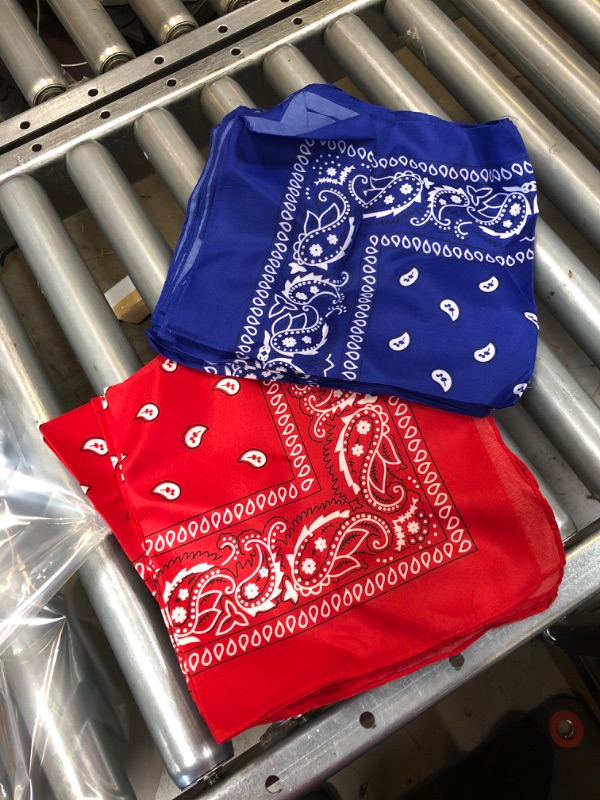 Photo 1 of 12 PCS BANDANA RED/BLUE