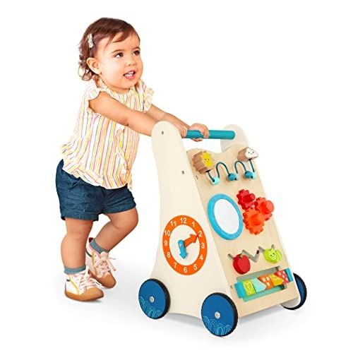 Photo 1 of B. Toys- Little Learning Steps- Wooden Activity Walker – 7 Educational Activities – Learning & Walking Toy for Toddlers – Stand, Push, Walk –
