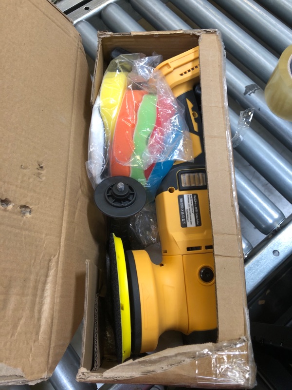 Photo 1 of Car Orbital Polisher for Dewalt 20V Battery, 6inch 150mm Brushless Cordless Design Buffer Car Waxer with 6 speeds 750-6800RPM, 13PCS Polishing Accessories (TOOL ONLY) DWPGJ01