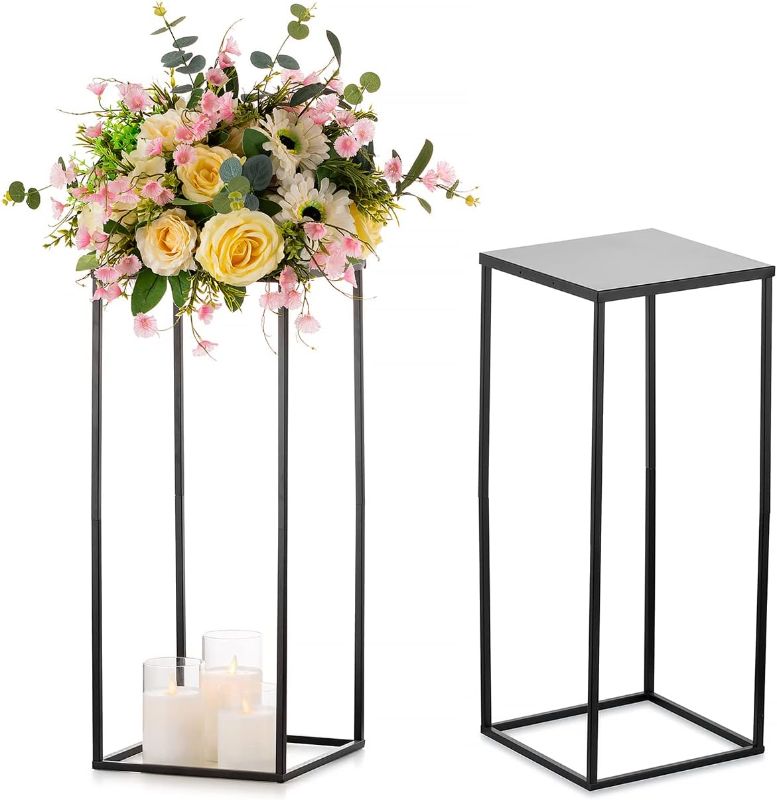 Photo 1 of ***NONREFUNDABLE - THIS SALE FINAL -  PARTS ONLY - SEE COMMENTS***
Sziqiqi Wedding Centerpieces Vase for Tables with Plates - Black - Metal Construction, Square Shape