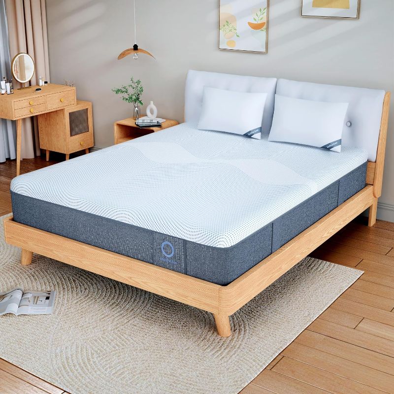 Photo 2 of 12 Inch  Queen Mattress, Medium Firm with Memory Foam for Pressure Relieving & Individually Wrapped Springs for Motion Isolation, Affordable Bed Mattress in a Box, CertiPUR-US Certified-Queen
12 Inch Hybrid Queen Mattress, Medium Firm with Memory Foam for