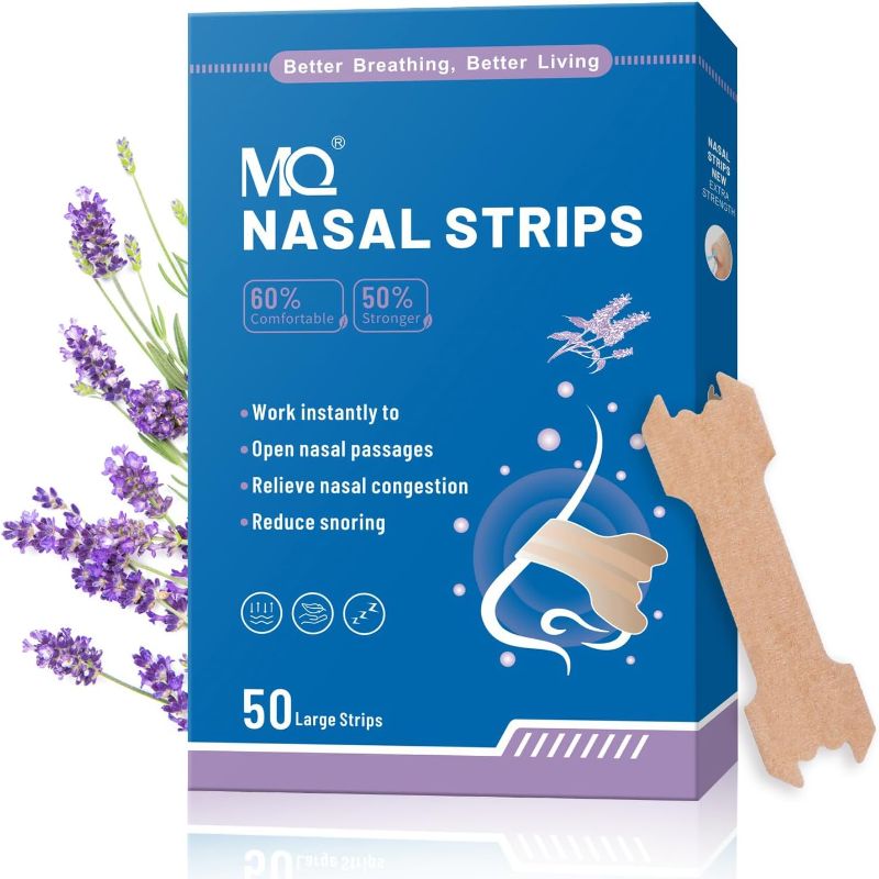 Photo 1 of \    MQ 100ct Nasal Strips to Reduce Snoring, Drug-free Nose Strips, Works to Open Nasal Passages, Relieve Nasal Congestion  