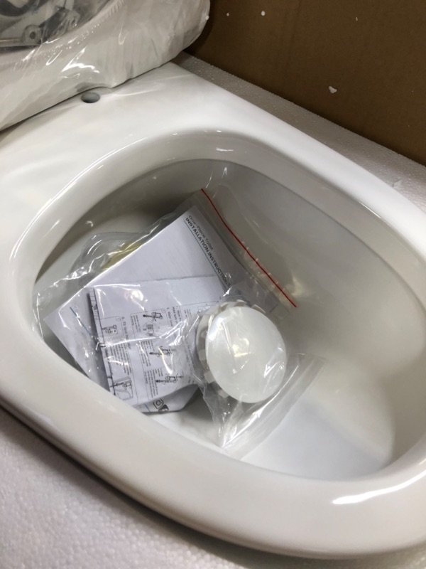 Photo 1 of Swiss Madison SM-1T257 Sublime II Compact 24" Length One Piece Toilet Dual Flush 1.1/1.6 GPF with Side Holes, Glossy White Dual Flush Compact Glossy White