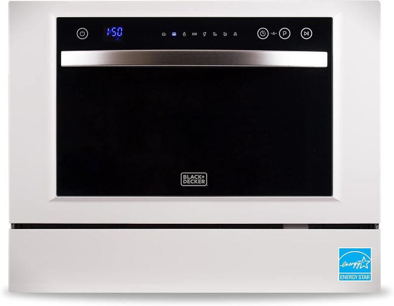 Photo 1 of BLACK+DECKER BCD6W 6 Place Setting ENERGY STAR Portable Compact Countertop Dishwasher
