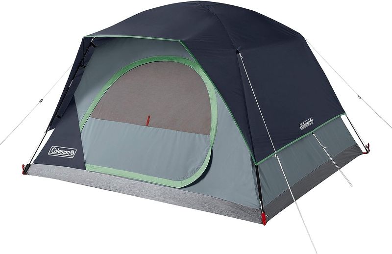 Photo 1 of Coleman Skydome Camping Tent, 2/4/6/8 Person Weatherproof Tent with 5 Minute Setup, includes Pre-Attached Poles, Rainfly, Carry Bag & Roomy Interior

