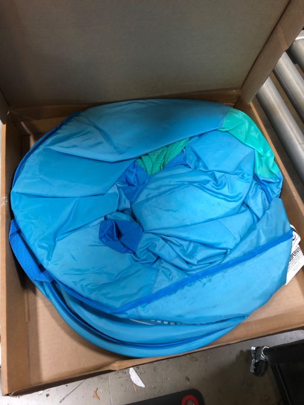 Photo 1 of SwimWays Spring Float Premium Recliner Pool Lounger with Hyper-Flate Valve, Inflatable Pool Float, Blue Blue Recliner (New Version)