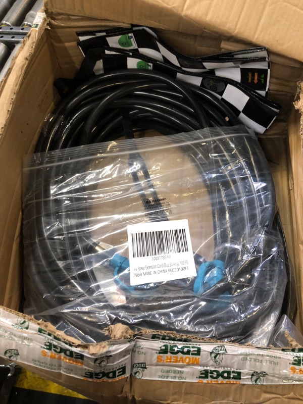 Photo 1 of CircleCord UL Listed 30 Amp 100 Feet RV Extension Cord, Heavy Duty 10 Gauge 3 Wire STW Pure Copper Wire with Grip Handle, TT-30P Male to TT-30R Female with Cord Organizer for RV Trailer Campers