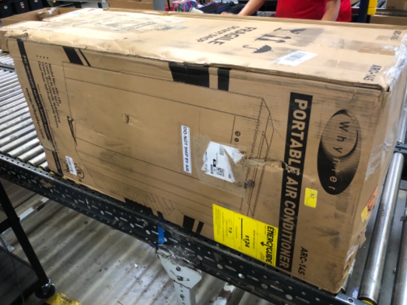 Photo 1 of Whynter Portable Air Conditioner 14,000 BTU with Dual Hose Dehumidifier & Cooling Fan for 500 Sq Ft Rooms, Includes AC Unit Window Kit, ARC-14S (9,500 BTU SACC) AC Unit Only
