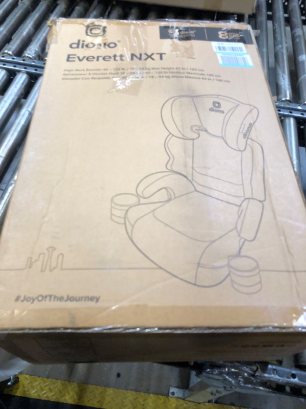 Photo 1 of Diono Everett NXT High Back Booster Car Seat with Rigid Latch, Lightweight Slim Fit Design, 8 Years 1 Booster Seat, Pink Cotton Candy
