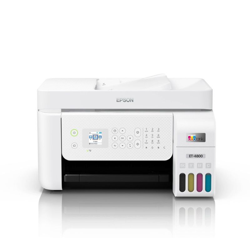 Photo 1 of Epson EcoTank ET-4800 Wireless All-in-One Cartridge-Free Supertank Printer with Scanner, Copier, Fax, ADF and Ethernet
