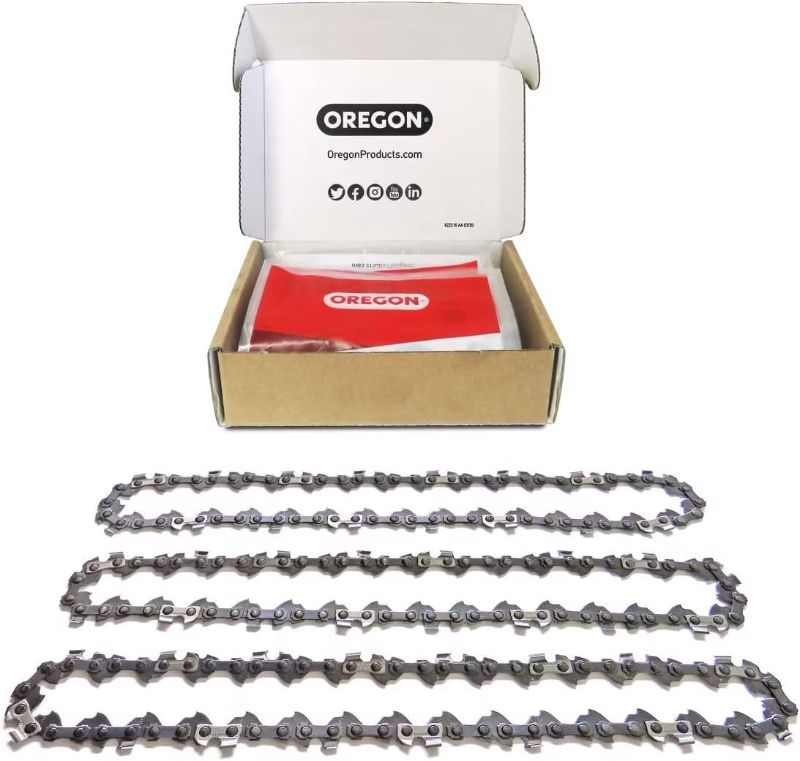 Photo 1 of Oregon 3-Pack M72 SpeedCut Chainsaw Chain for 18-Inch Bar - .325-Inch Pitch, .050-Inch Gauge, 72 Drive Links, Replacement Low-Kickback, fits Husqvarna Models and more (95TXL072G),Grey
