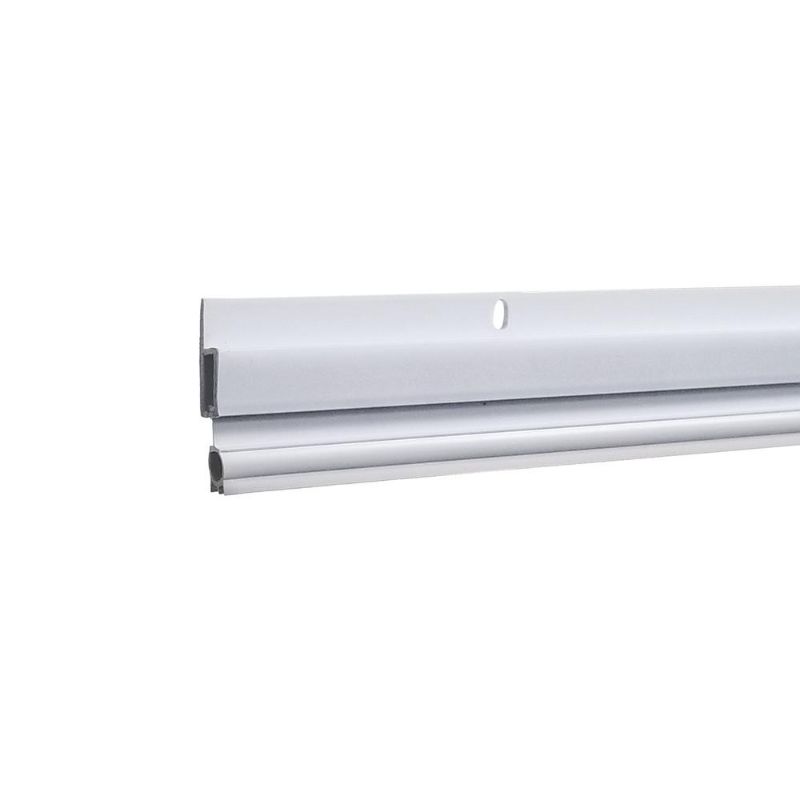 Photo 1 of 1.5 in. X 84 in. Tall White Spring-Loaded Door Set Weatherstrip for Entry Doors
