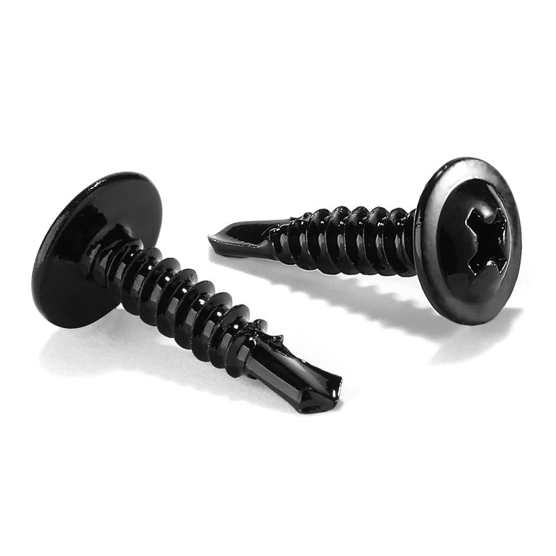 Photo 1 of #8 x 3/4" Sheet Metal Screws 250Pcs 410 Stainless Steel Truss Head Fast Self Tapping Screws Black Oxide by SG TZH