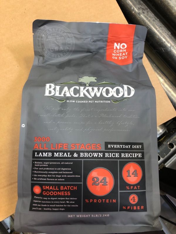Photo 1 of Blackwood 3000 Lamb Meal & Brown Rice Recipe Everyday Diet Dry Dog Food, 5-lb bag exp: 04/27/25
