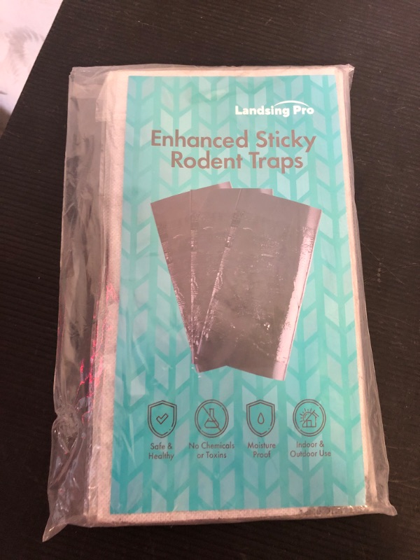 Photo 2 of 3 Pack Rat Sticky Traps by Landsing Pro, Extra Large Indoor Mouse Trap with Non Toxic Glue for Home, Kitchen & Office Mice and Rats - 47.2”x11” Captures Any Rodent - Black