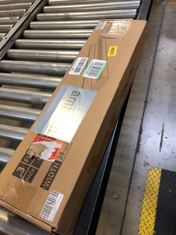 Photo 1 of Picture Ledge Shelf, 24 Inch Floating Shelves Set of 3, Rustic Floating Shelves with Lip, Picture Floating Shelf for Wall with Ledge, Photo Ledge Shelves for Bathroom Bedroom Kitchen Nursery - Walnut 24inch Walnut