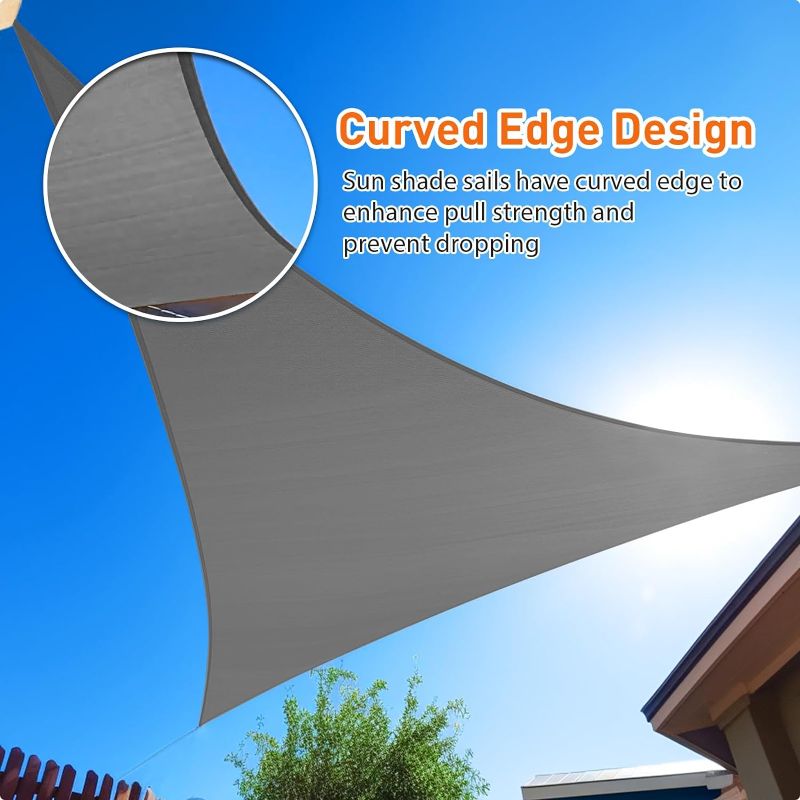 Photo 1 of  Sun Shade Sail Curved Commercial Outdoor Shade Cover Dark Grey