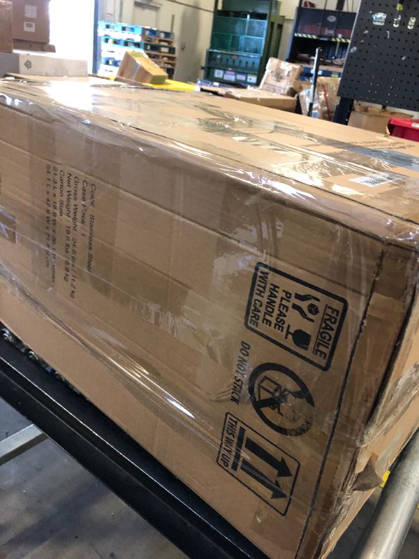 Photo 1 of iTouchless 16 Gallon Kitchen Dual Step Trash Can & Recycle Bin, Stainless Steel, includes 2 x 8 Gallon (30L) Removable Inner Buckets, Soft Close Lid and Airtight, for Home, Office, Business Brushed Silver 16 Gal Dual Step