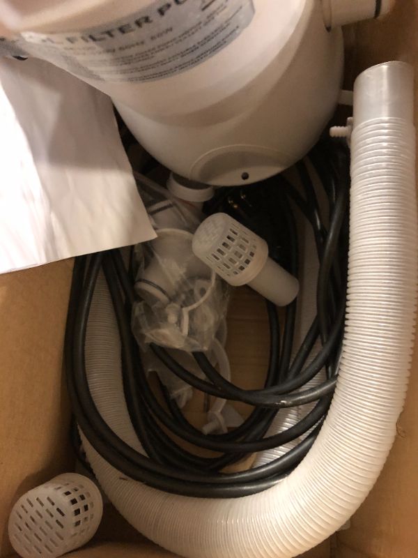 Photo 1 of TonGass 1000 GPH Pool Pumps Above Ground Pool Filter Pump for Swimming Pools Above Ground 1000 GPH Pump Flow Rate All-in-One Swimming Pool Filters Pump Accessories - Uses Type A or C Filter Cartridge