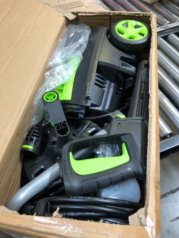 Photo 1 of 4200 PSI Electric Pressure Washer- 4.0 GPM High Power Washer with 33FT Hose Reel, 4 Spray Tips and Soap Bottle for Car Washing, Fence Cleaning, Patio Maintenance?Upgraded? (Green)