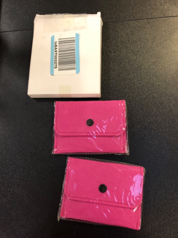 Photo 2 of 2 Pack Birth Control Pill Packet with 4" x 3" for Women Privacy Protection Contraceptive Medicine Holder Pink Sleeve Pouch Wallet
