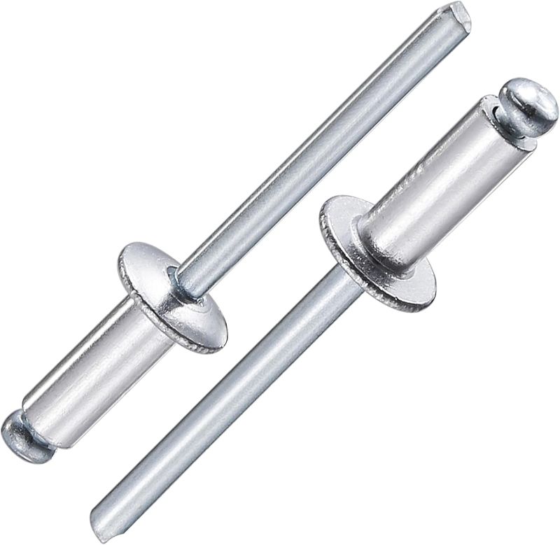 Photo 1 of (250Pcs) 3/16"x1/2" Aluminum blind pro Rivets,Aluminum Grip and Steel Mandrel
