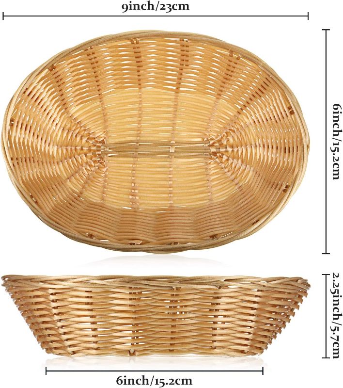 Photo 1 of  Oval Basket Food Storage Basket Woven Empty Basket Fruit Basket Gift Basket
PACK OF 2