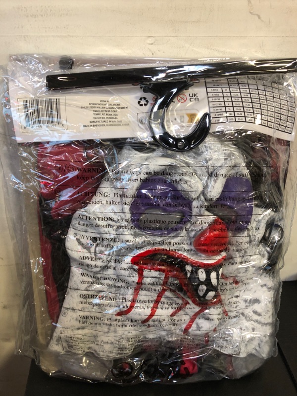 Photo 2 of XL---Spooktacular Creations Halloween Boys Killer Clown Costume, Scary Clown Costume for Kids Halloween Role Play & Dress Up X-Large