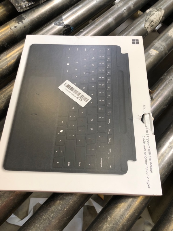 Photo 1 of Microsoft Surface Pro Keyboard for Surface Pro 9 and 8 with Pen Storage, Alcantara Material, Black Keyboard with Pen Storage No Bluetooth Connectivity Black