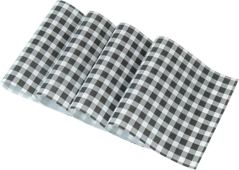 Photo 1 of 100 Pcs Wax Paper, 12" x 7.5" Black and White Checkered Greaseproof Paper,Wax Paper Sheets for Food,Rave Party BBQ Picnic Party Deli Paper
