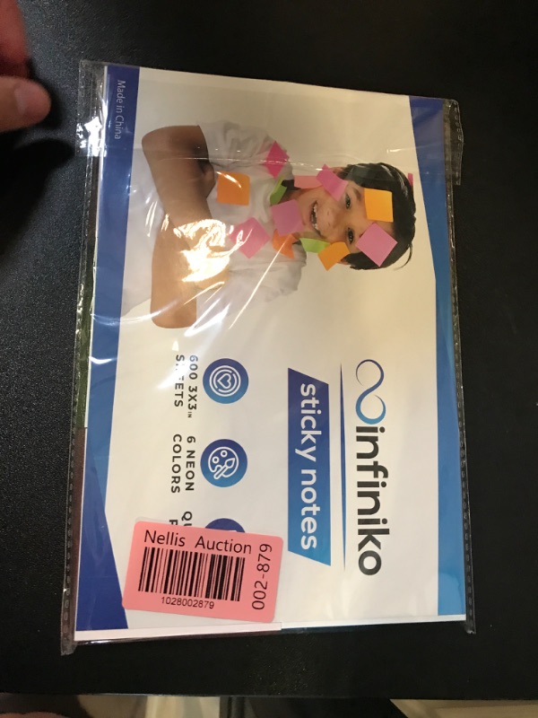 Photo 1 of (6 Pack) Sticky Notes 3x3 in Bright Colored Super Self Sticky Pads - 100 Sheets/Pad - Easy to Post for School, Office Supplies, Desk Accessories