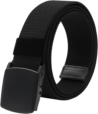 Photo 2 of 3 LionVII Men's Elastic Stretch Belts for Men with No Metal Plastic Buckle for Work Sports, Easy Trim to Fit 27-46" Waist
