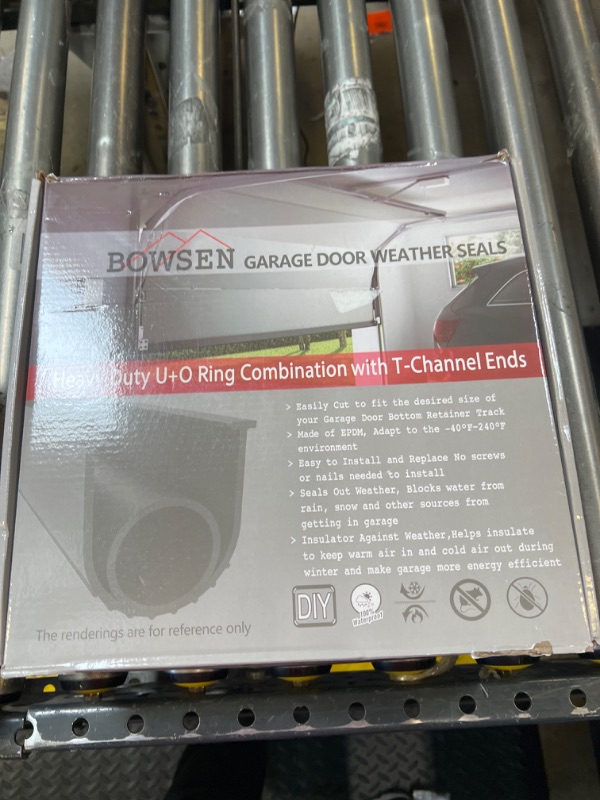 Photo 2 of Garage Door Bottom Seals Weatherproof Weatherstrip Threshold Buffering Sealing EPDM Rubber Weather Resistance Gasket Black 1/4 Inch T-End, 20FT Long 20 FT Black (1/4" T-Channel End)