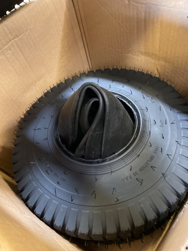 Photo 2 of 2 Pcs 15x6.00-6 Front Lawn Mower Tire for Garden Tractor Riding Mover, 4 ply Tubeless, 565lbs Capacity