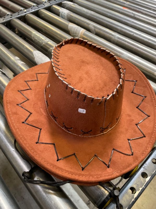 Photo 2 of 2 Cowboy Hats with Bandana Western Party Cowboy Hats Party Pack Costume Brown