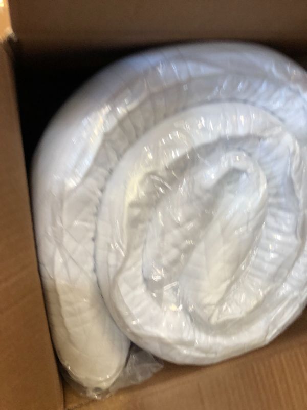 Photo 1 of 3 Inch King Memory Foam Mattress Topper, Ventilated Foam Topper with Cooling Cover, Mattress Pad with 18'' Deep Pocket, White King White